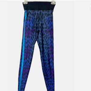 ULTRACOR HIGH WAISTED TURQUOUISE/BLACK LEOPARD LEGGINGS